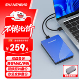 闪昇1TB移动硬盘USB3.0双盘备份P5海浪蓝高速传输2.5英寸外接电脑外置硬盘存储数据照片稳定耐用