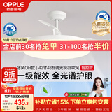 欧普照明（OPPLE）风扇灯42寸全光谱1级能效智控电风扇餐厅厨房卧室空调搭子 冰风