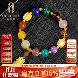 欧采妮（OUCERNY）蜜蜡手串琥珀随形鸡油黄旗袍挂件南红花珀血珀多宝手链女送礼物