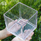 寿禾 玻璃瓶加厚透明植物插花水培容器 15*15大号方形水培玻璃瓶