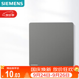 西门子（SIEMENS）空白面板 86型暗装面板 装饰盖板白板  皓彩深灰银