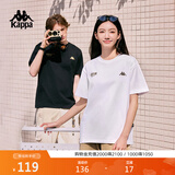 卡帕（Kappa）背靠背运动男士t恤短袖2026新款纯棉夏季跑步上衣K0D32TD21V