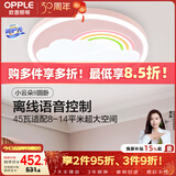 欧普照明（OPPLE）高显色护眼离线语音儿童房吸顶灯卧室灯具声控可调光 小云朵