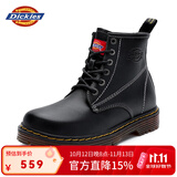 Dickies男士马丁靴时尚百搭工装靴舒适耐磨休闲高帮长靴男 黑色 41 