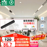 雷士（NVC）磁吸轨道灯嵌入式LED线条灯客厅无主灯全光谱12瓦暖白【格栅灯】