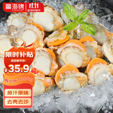 富海锦冷冻带黄扇贝肉 净重2斤150-190粒 粉丝火锅烧烤食材海鲜贝类送礼