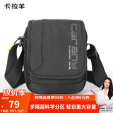卡拉羊单肩包男士斜挎包多隔层帆布包休闲小包户外胸包CX4008旅行礼物