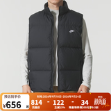 耐克（NIKE）羽绒马甲男装 冬季新款户外休闲运动服防寒保暖背心夹克外套 IB2978-010 鸭绒/锁温保暖 XL