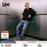 Lee726舒适直筒丹宁复古水洗蓝色男牛仔裤休闲潮流