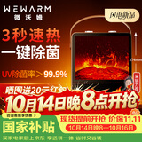 WeWarm【UV除菌99.9%】壁炉取暖器家用暖风机仿真炭火电暖器室内外大面积速热冷暖风机轻音节能1908NUV