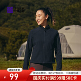 必迈男女运动夹克魔方蓄能保暖防风户外训练跑步外套 暗夜黑女 M