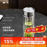 万象（WANXIANG）双层玻璃杯商务办公V148RL车载便携男士家用370ML大容量泡茶水杯