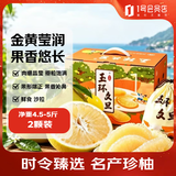 趣尝鲜玉环早熟文旦柚2颗装 净重4.5-5斤 新鲜水果 源头直发 
