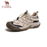 骆驼（CAMEL）踏山男士户外登山复古透气休闲低帮徒步鞋 G14M342685 杏色 42