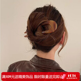 向晚发簪发钗U型醋酸发钗后脑勺盘发固定发卡插梳简约发簪生日礼物女