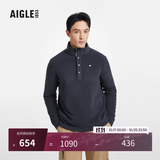 AIGLE艾高抓绒衣经典款POLARTEC户外保暖休闲半拉链上衣男 海军蓝 BE484 XL (185/100A)