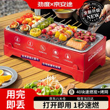 京安途劲度联名一次性烧烤炉户外烧烤架房车用品便携家用烤肉烤串碳烤炉