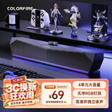 COLORFIRE七彩虹电脑音响音箱桌面电竞游戏无序RGB台式机笔记本低音炮有线喇叭3.5mm接口圣诞礼物CF100 黑色