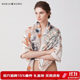 玛丽亚·古琦（MARJA KURKI）真丝丝巾女士丝巾礼盒送长辈妈妈轻奢高档丝巾奢侈品桑蚕丝大方巾 桔色