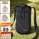 POLO轻便单肩斜挎包男女日常通勤手机包便携水杯袋骑行运动小挎包黑色