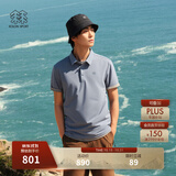 KOLON SPORT/可隆SECO POLO衫  男士户外抗菌防晒UPF50+吸湿速干T恤 LHPT6MTT23-GB 灰蓝色 L 175/96A