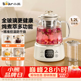 小熊（Bear）全玻璃养生壶 纯玻璃多功能恒温壶母婴用 办公煮茶壶炖煮壶 YSH-E12S2 礼物