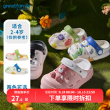 歌瑞家（greatfamily）儿童拖鞋童鞋2025夏季新款婴幼儿宝宝EVA洞洞鞋凉拖鞋洗澡鞋乐友 男款【白色/蓝色】 14