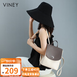 viney牛皮双肩包女大容量背包轻便休闲旅行包大学生书包生日礼物送女友