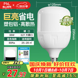 佛山照明大功率LED灯泡38W节能灯具E27螺口6500K白光柱形