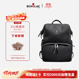 爱可乐（Echolac）双肩包女时尚休闲包百搭潮流背包大容量电脑包送礼CKP2075黑色M号