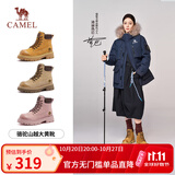 骆驼（CAMEL）【迪丽热巴同款】山越马丁靴秋冬新款高帮工装靴大黄靴女 L25W076018 女款土黄 37
