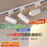 佼佼者（JIAOJIAOZHE）轨道灯射灯LED服装店铺商用展厅cob聚光明装导轨灯家用背景墙灯