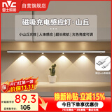 雷士（NVC）波纹猫眼感应灯带自粘橱柜灯磁吸入户玄关充电LED氛围灯银色60cm