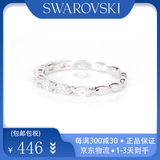 施华洛世奇（SWAROVSKI）单排钻戒指女简约指环七夕生日礼物女送老婆 银色52码5366579