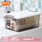 禧天龙透明大号收纳箱证件文具零件化妆品收纳盒衣服整理箱文件盒整理盒 烟熏灰【23*17*10.5cm】 1个装