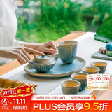 万仟堂整套茶具套装  陶瓷功夫茶具礼盒家居茶具套装家用高档送礼 清荷
