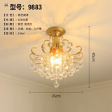韵钰 欧式过道灯走廊玄关创意灯饰楼梯入户灯进门通道小吊灯水晶灯具 9883-直径35CM高度45CM