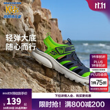 Skechers斯凯奇儿童包头凉鞋男童鞋夏季轻质防滑男大童大头沙滩鞋406511L 海军蓝色/柠檬色/NVLM 28.5 (偏大,建议选小一码)