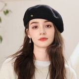 真享帽子女士贝雷帽秋冬新款羊毛时尚洋气画家帽送女朋友生日礼物B176