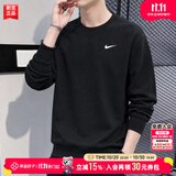耐克（NIKE）卫衣男士2026秋季新款运动服跑步训练上衣休闲圆领保暖打底套头衫 简约刺绣logo/热推/晒图-5 L 【175】体重130~150斤左右
