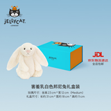 Jellycat害羞乳白色邦尼兔动物毛绒玩偶安抚玩偶娃娃送礼生日新婚礼物 害羞乳白色邦尼兔礼盒装 Medium