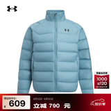 安德玛（Under Armour）UACore男子轻质运动休闲短款鸭绒羽绒服6010876 烟熏蓝418 XL 建议拍大一码