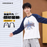 Converse 匡威儿童复古字母印花长T秋季男女童细腻柔软上衣