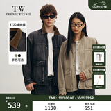 Teenie Weenie【男女同款】小熊男装牛仔夹克2025年春季新款拼接外套 黑色 L