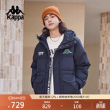 卡帕（Kappa）复古运动羽绒服情侣男女冬连帽550蓬防寒保暖棒球服 K0EZ2YY01D