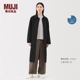 MUJI女式不易沾水防紫外线立领大衣防晒衣服女款25年早秋风衣外套女装 深藏青色 M (160/84A)