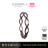 亚历山大（ALEXANDRE DE PARIS）欧美风波浪发箍经典百搭头箍发饰女送礼礼物  O古铜色