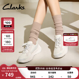 Clarks其乐水芸轻量系列女鞋春夏拼接设计休闲老爹鞋 白色 261722144 37