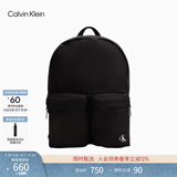 Calvin KleinJeans男士经典简约绣标休闲通勤ck校园风大容量书包双肩包礼物
