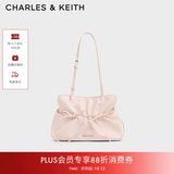 CHARLES&KEITH褶皱蝴蝶结单肩腋下包斜挎包生日礼物包包女包26新款CK2-20151672 Soft Pink浅粉色 M